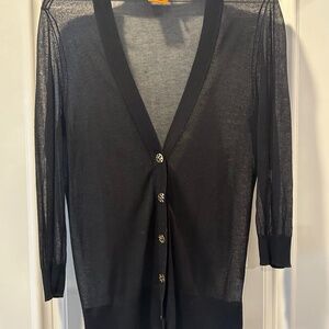 Tory Burch Sheer black Cardigan
